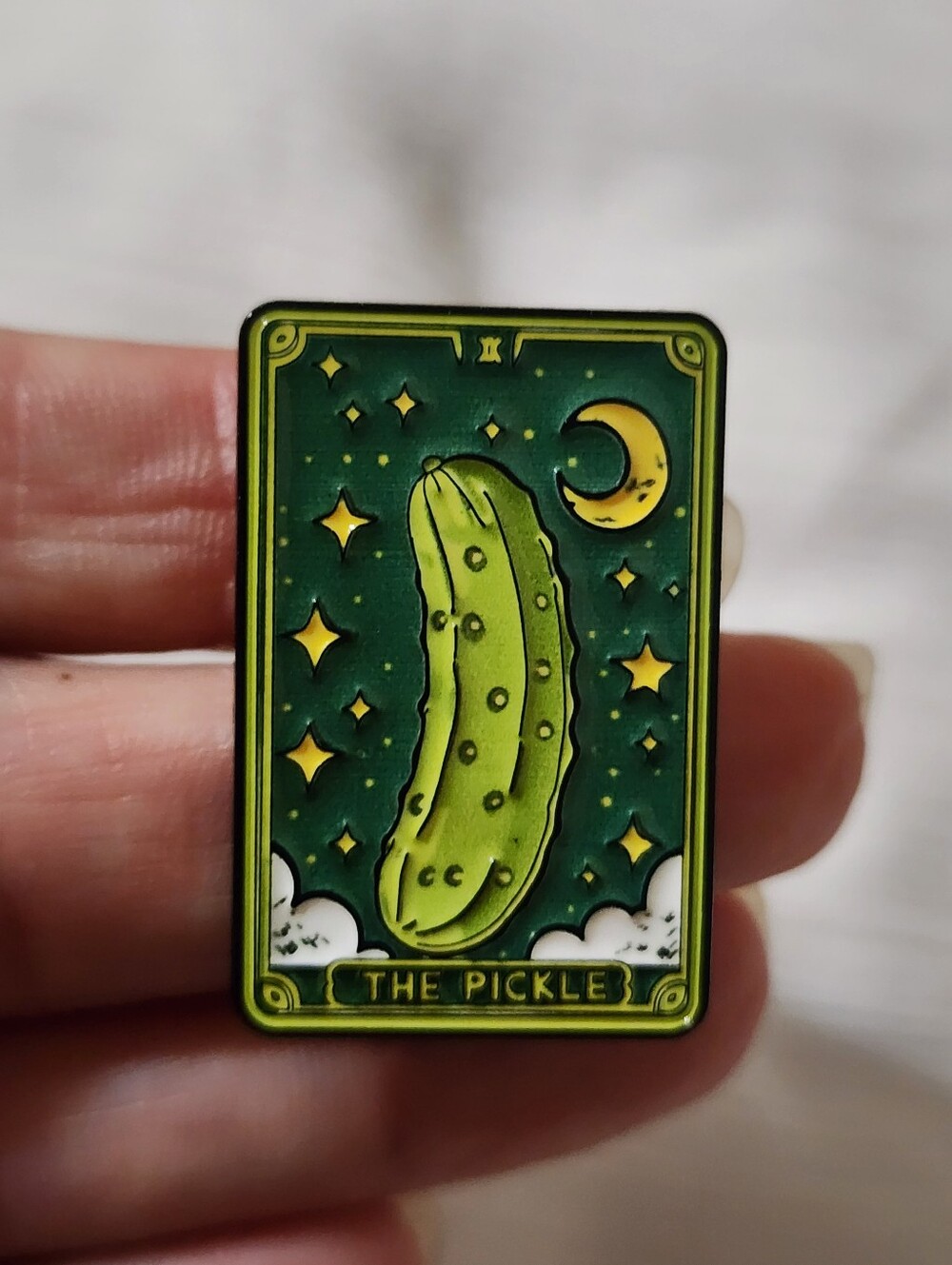 ✨ 🥒 Tarot Card Pickle Enamel Pin